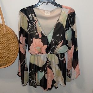 Audrey Floral Romper - Size S